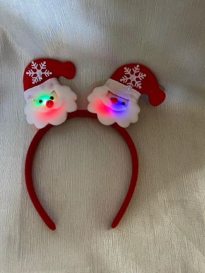 Christmas Xmas Santa Claus Party LED light Glow Up Flash Hair Ear Headband