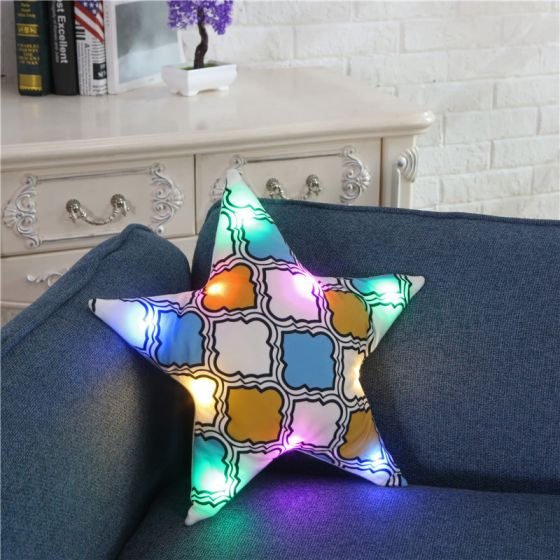 Christmas Decorations Star Light Pillow Covers  Winter Holiday Cushion Home pillowcase