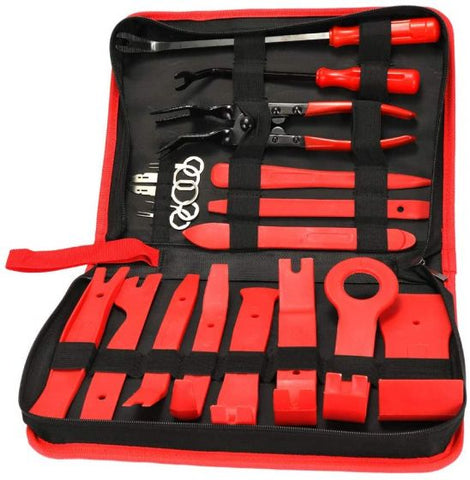 19Pcs Trim Car Panel Removal Disassembly Tool Auto Clip Pliers Repair Kit with Storage Bag