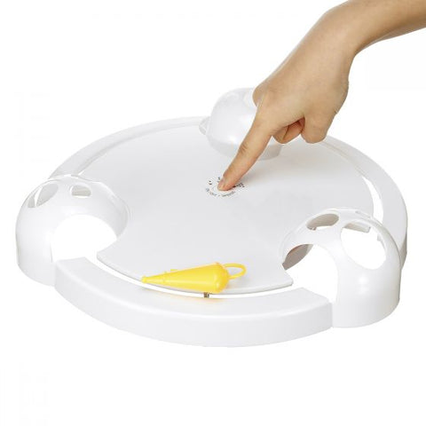 Electric Cat Toy Interactive Tracks Roller Mouse Pounce Turntable Play Automatic Rotating Mice Moving Track Catch Toys