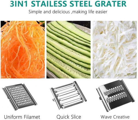 3-in-1Multi-Purpose Fruit Shredder Portable Vegetable Cutter lightweight and Easy to Clean