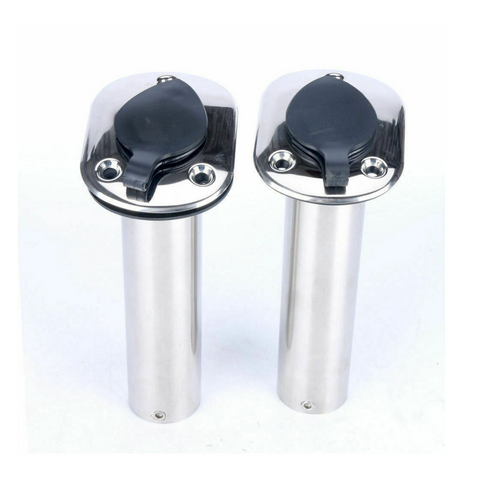304 Marine Grade Stainless Steel Flush Mount 30 Degree Fishing Rod Holders