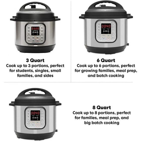 7-in-1 Electric Pressure Cooker, Slow Cooker, Rice Cooker, Steamer, Saute, Yogurt Maker, Warmer & Sterilizer, 6 Quart, Stainless Steel/Black