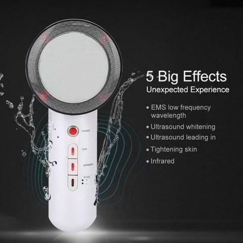 3 IN 1 Ultrasound Machine Anti Cellulite EMS Body Slimming Massager Fat Burner Weight Loss Device
