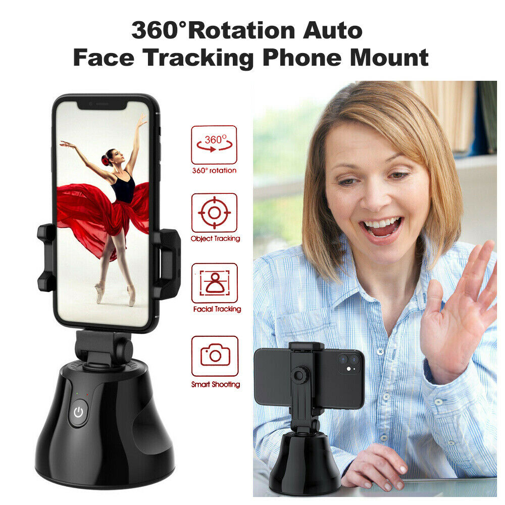 Smart Face Object Tracking Selfie Stick Stand 360° Rotation Phone Camera Holder