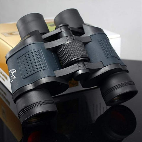 60x60 Zoom Coordinate HD Binoculars Day / Low-Light Night Vision Hunting Camping Hiking Waterproof Outdoor Telescope with Pouch, Great Present 5-3000M