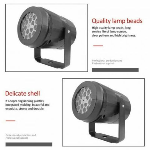 Christmas Laser Projector Merry Christmas High-brightness 16 Pattern Automatic Rotating Indoor