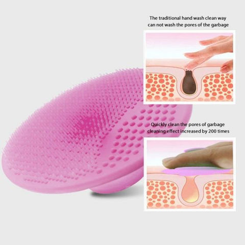Facial Cleansing Brush , Soft Silicone Face Scrubbers Exfoliators Face Blackhead Removing Massage Tool