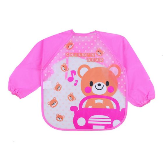 Baby Bibs Waterproof Long Sleeve Feeding Plastic Apron