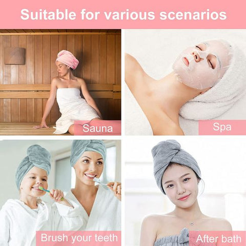 Microfiber Hair Towel Wrap for Women Quick Dry Hair Turban for Drying Curly, Long & Thick Hair (10 inch X 26 inch)