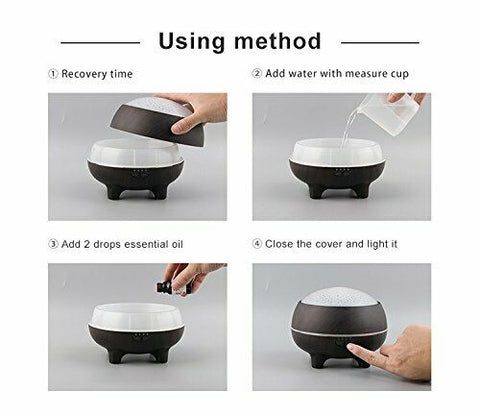 Bluetooth Speaker Wood Grain Essential Oil Diffuser Aroma Diffuser Cool Mist Air Humidifier