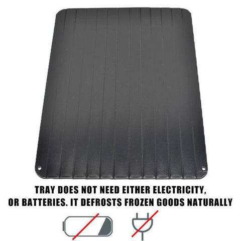 Fast Defrosting Tray Thawing Plate, Rapid Thawing Plate & Board for Frozen Meat & Food, Defrosting Mat Thaw Meat Quickly, No Electricity, No Chemicals, No Microwave