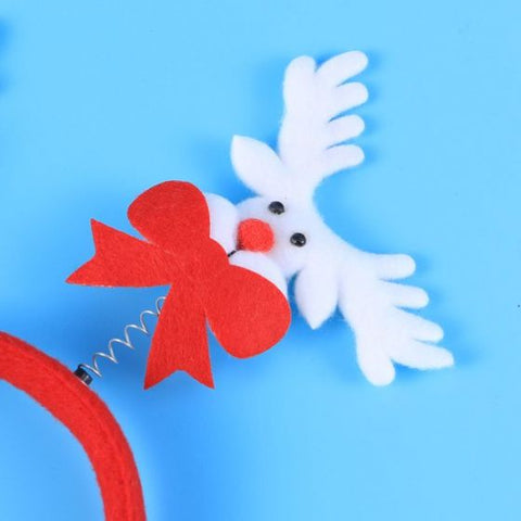 Christmas Fun Springy Hair Band Lovely Hair Hoop Cartoon Headwear Party Supplies Xmas Decor Photo Props Gift (Bear)