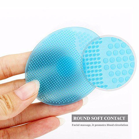 Facial Cleansing Brush , Soft Silicone Face Scrubbers Exfoliators Face Blackhead Removing Massage Tool