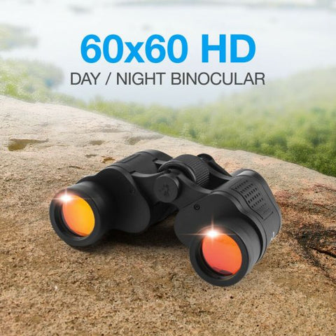 60x60 Zoom Coordinate HD Binoculars Day / Low-Light Night Vision Hunting Camping Hiking Waterproof Outdoor Telescope with Pouch, Great Present 5-3000M