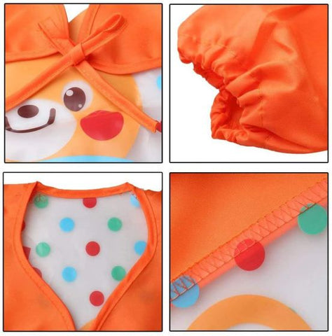 Baby Bibs Waterproof Long Sleeve Feeding Plastic Apron
