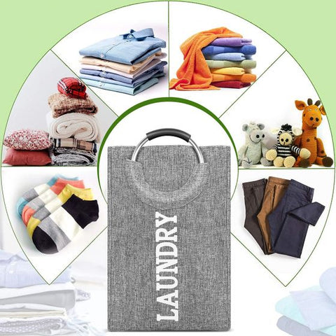 Foldable Laundry Hamper Bag with Handles Collapsible Dirty Clothes Basket for Washing Storage