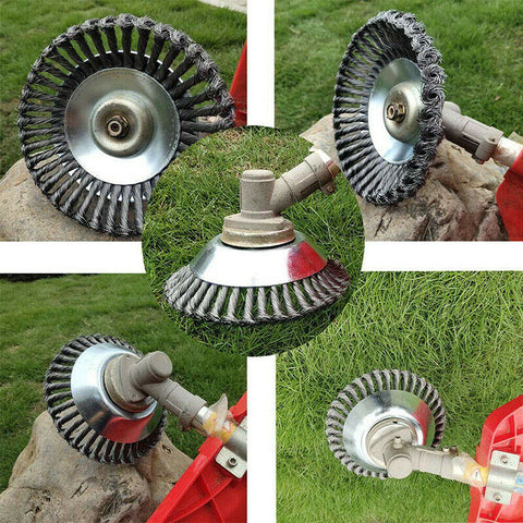 8" Grass Cutter Steel Wire Trimmer Wheel Garden Lawn Mower Head Tool