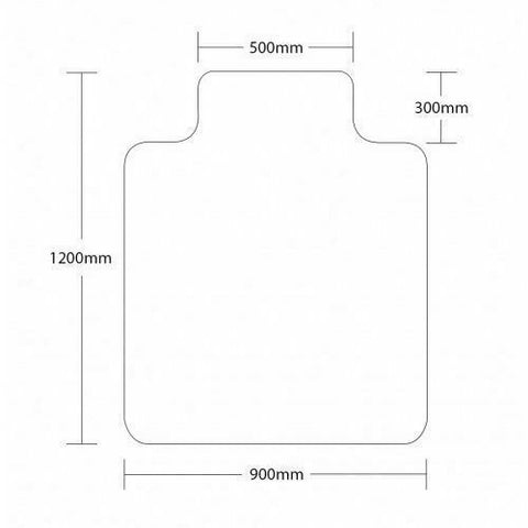Vinyl Plastic Floor Mat Office Chair Mat Protector Carpet 90 x 120 cm AU STOCK