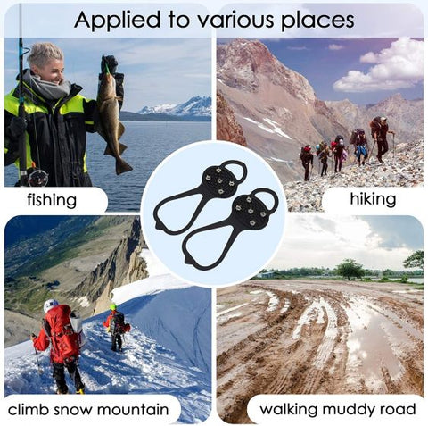 Walk Traction Cleats Non Slip Gripper Spike Walk Traction Ice Cleat Crampons for Walking on Snow and Ice
