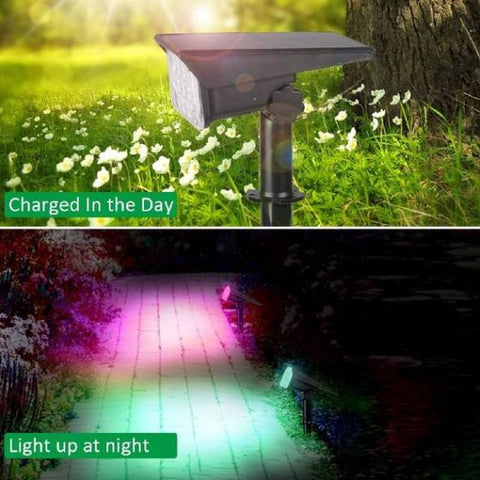 RGB 10 LEDs Solar Landscape Spotlights