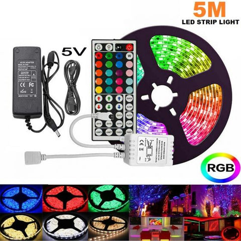 5050 RGB LED strip Light 44key Remote & connector And adapter