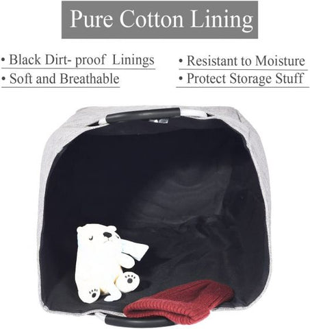 Foldable Laundry Hamper Bag with Handles Collapsible Dirty Clothes Basket for Washing Storage