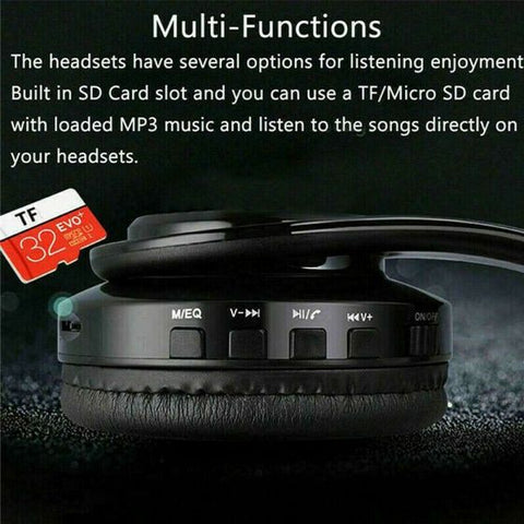 B39 bluetooth V5.0 headphones wireless Portable Folding Support TF Card Built-in FM mp3 player With LED Colorful Lights