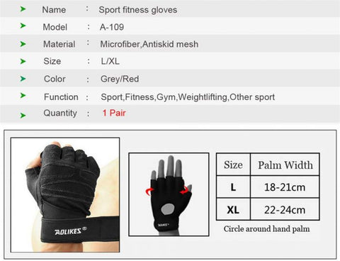 Half Finger Workout Gloves