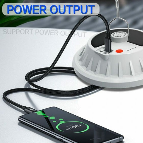 100W 120LED Solar with Remote Controller Portable Outdoor Camping Emergency Lamp USB Rechargeable Hook Light