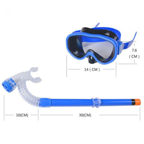 Children Swimming Glasses With Snorkel Underwater Sports Boys Girls Kids Diving Glass