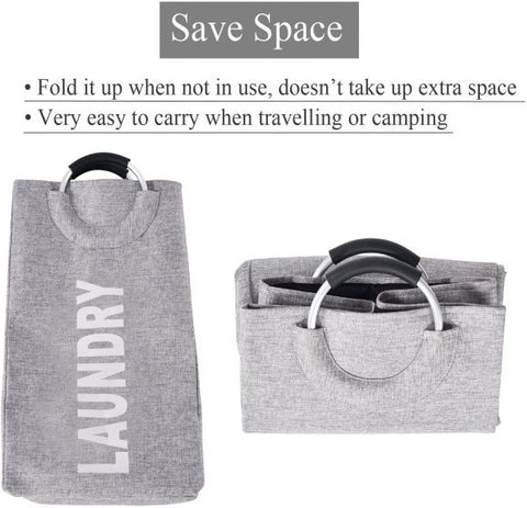 Foldable Laundry Hamper Bag with Handles Collapsible Dirty Clothes Basket for Washing Storage