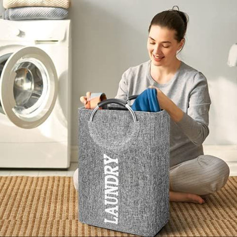Foldable Laundry Hamper Bag with Handles Collapsible Dirty Clothes Basket for Washing Storage