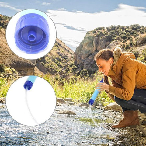 Personal Water Filter Set Camping Water Purifier Set Outdoor Hiking Camping Lake River Portable Water Filter Filtration Tube Straw