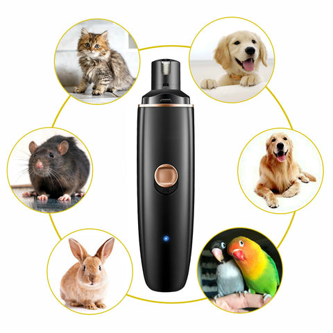 Rechargeable Electric Dog Toe Nail Grinder Pet Cat Claw Grooming Clipper Trimmer