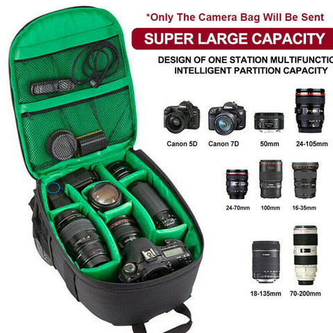 Waterproof DSLR SLR Camera Soft Case Bag Backpack Rucksack For Canon Nikon Sony