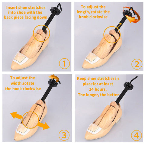 2-Way Wooden Shoes Stretcher Expander Shoe Timber Unisex Bunion Plugs AU STOCK