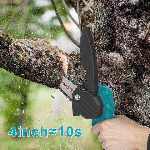 Electric Pruning Saw, Rechargeable Portable Electric Saw One-Hand Lightweight Pruning Shears Chainsaw for Garden Tree Branch Logging Cutting