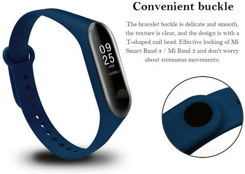 For Xiaomi Mi Band 4 3 Silicone Wrist Strap Replacement Smart Watchband Bracelet