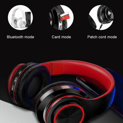 B39 bluetooth V5.0 headphones wireless Portable Folding Support TF Card Built-in FM mp3 player With LED Colorful Lights
