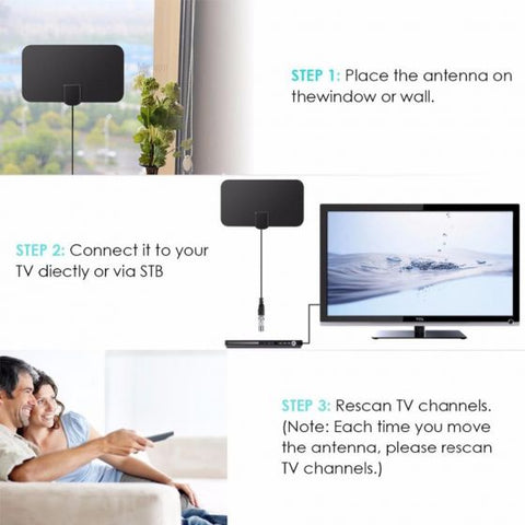 1080P 200 Mile Range Antenna TV Digital HD Skywire 4K Antena Digital Indoor HDTV