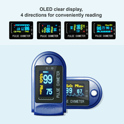 Professional Finger Pulse Oximeter Blood Oxygen Saturation Monitor Heart Rate