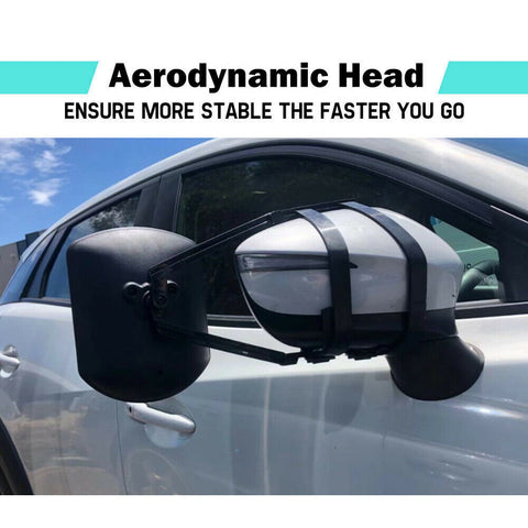 One Pair Towing Mirrors Pair Clip on Multi Fit Clamp On Towing Caravan 4X4 Trailer