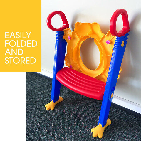 Baby Kids Trainer Toilet Ladder Toddler Step Seat Nonslip