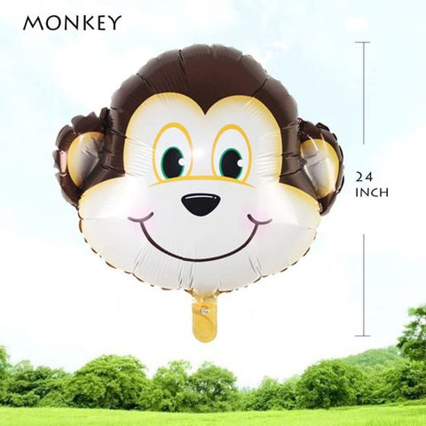 Jungle Safari Animals  Balloons 6pcs 22 Inch  For Jungle Safari Animals Theme Birthday Party Decorations