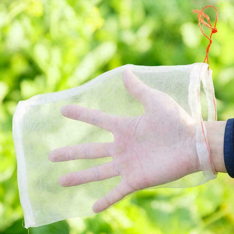 50pcs Agriculture Garden Fruit Vegetable Protection Exclusion Mesh Net Bags