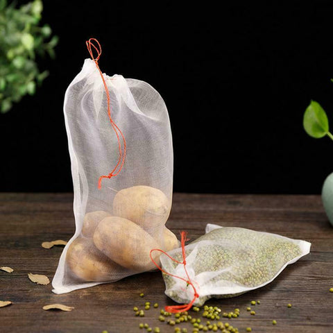 50pcs Agriculture Garden Fruit Vegetable Protection Exclusion Mesh Net Bags