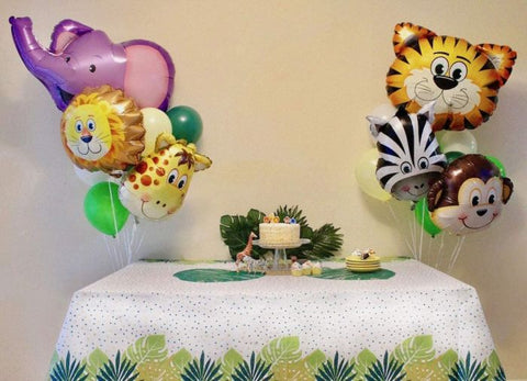 Jungle Safari Animals  Balloons 6pcs 22 Inch  For Jungle Safari Animals Theme Birthday Party Decorations