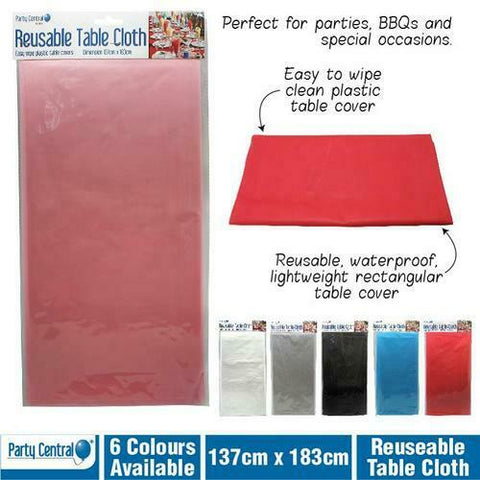 Wedding Party Tablecover Table Cover Cloth Plastic Tablecloth Birthday 6 Colours