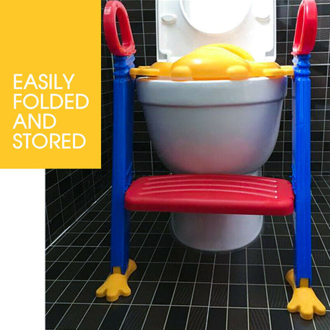 Baby Kids Trainer Toilet Ladder Toddler Step Seat Nonslip